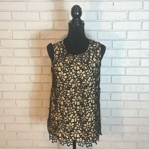Neiman Marcus & Target Lela Rose Black Floral Top